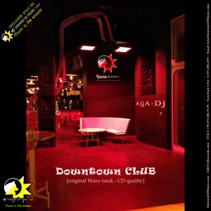 downtown club, aga dj, record cover design.
